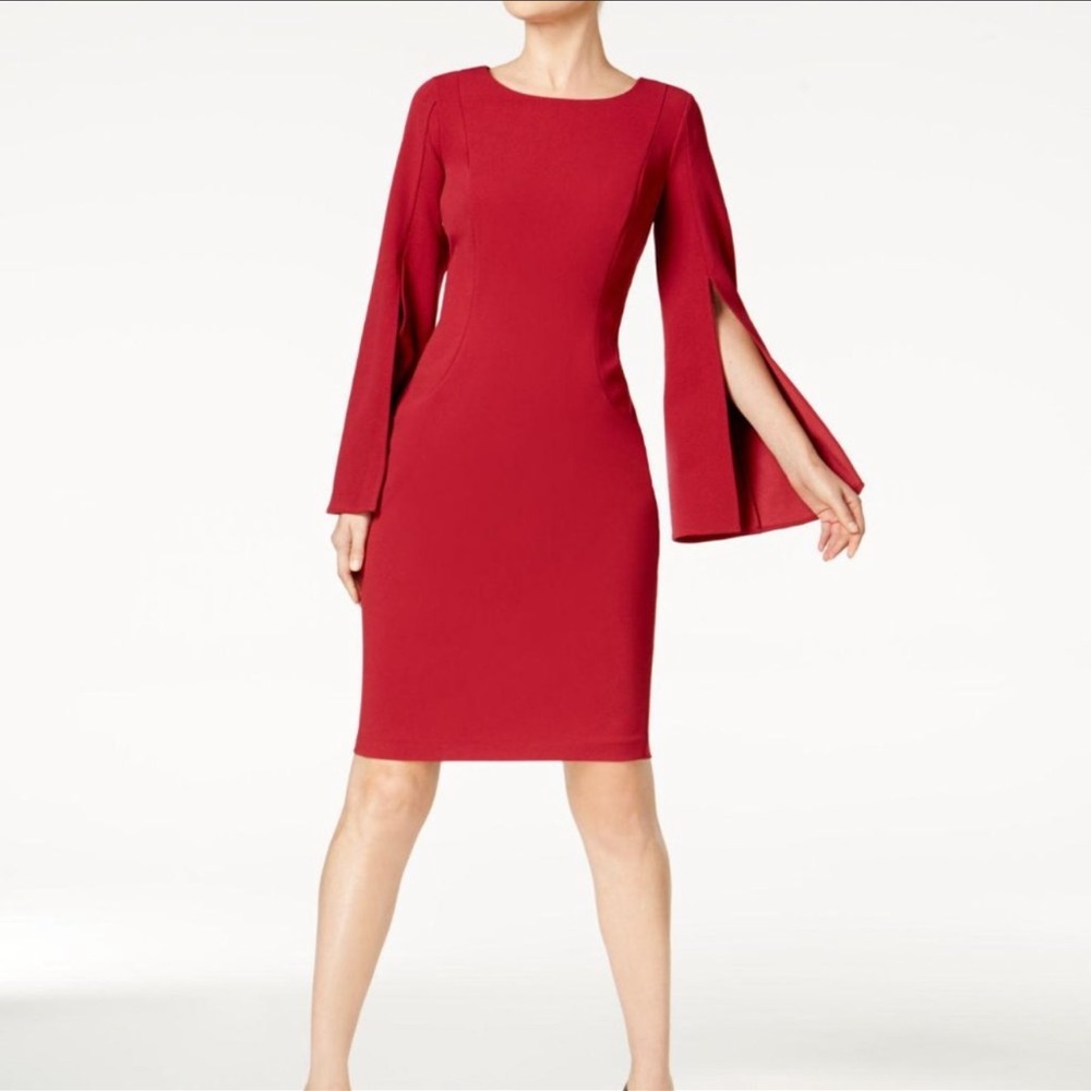 Calvin Klein red dress size 2